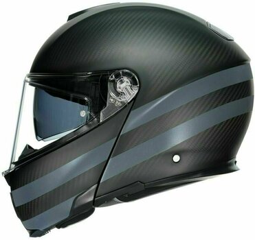 Helmet AGV Sportmodular Dark Refractive Carbon/Black XXS Helmet - 5