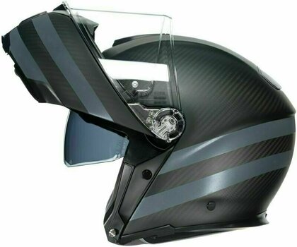 Helm AGV Sportmodular Dark Refractive Carbon/Black XXS Helm - 6