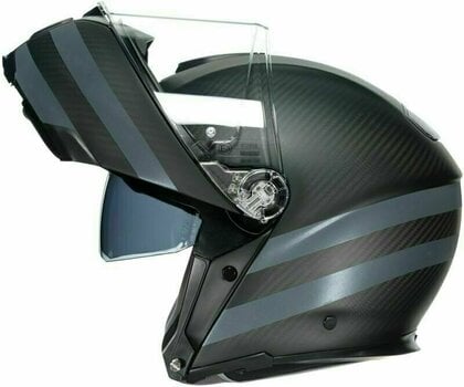 Helmet AGV Sportmodular Dark Refractive Carbon/Black XS Helmet - 6