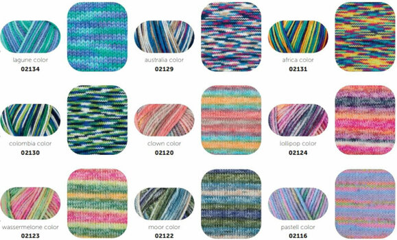 Fios para tricotar Schachenmayr Bravo Color Aqua Jacquard Color 02080 - 3