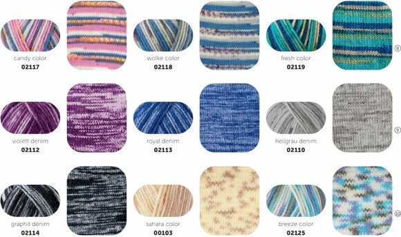 Fios para tricotar Schachenmayr Bravo Color Aqua Jacquard Color 02080 - 4