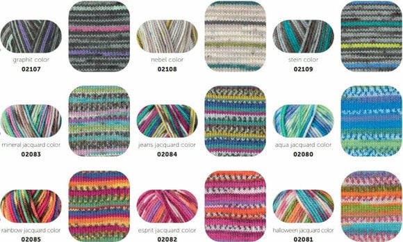 Fios para tricotar Schachenmayr Bravo Color Aqua Jacquard Color 02080 - 6