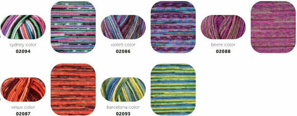Fios para tricotar Schachenmayr Bravo Color Aqua Jacquard Color 02080 - 7