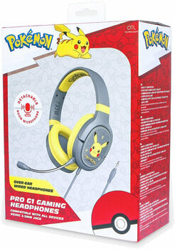 Slušalice za djecu OTL Technologies PRO G1 Pokémon Pikachu Grey - 6