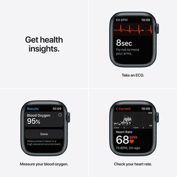 Zegarek smart Apple Watch Nike Series 7 GPS, 41mm Midnight Aluminium Case - 6