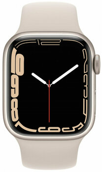 Zegarek smart Apple Watch Series 7 GPS, 41mm Starlight Aluminium Case - 2