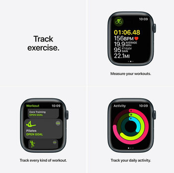 Smart ura Apple Watch Series 7 GPS, 45mm Midnight Aluminium Case - 4