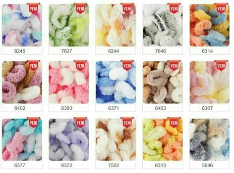 Fios para tricotar Alize Puffy Fine Color 6314 - 2