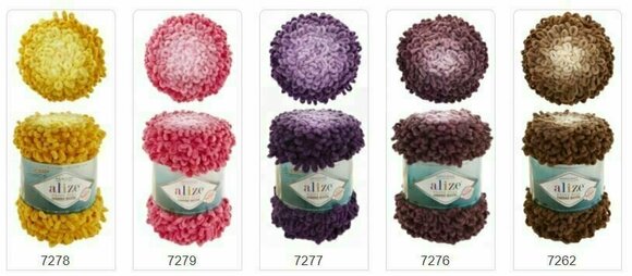 Fios para tricotar Alize Puffy Fine Ombre Batik 7280 - 2