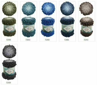 Fios para tricotar Alize Puffy Fine Ombre Batik 7280 - 3
