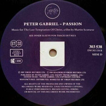 Vinyl Record Peter Gabriel - Passion (2 LP) - 5