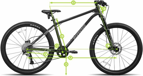 Hardtail kerékpár Frog MTB 72 Metallic Grey/Neon Green 16" Hardtail kerékpár - 2