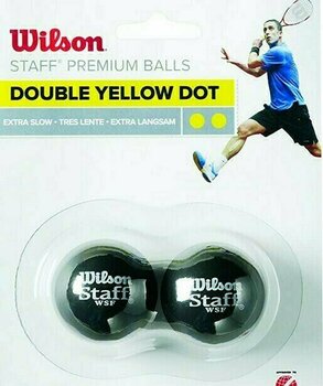 Balle de squash Wilson Staff Squash Balls Double Yellow 2 Balle de squash - 2