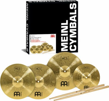 Conjunto de pratos Meinl HCS1314+10S Cymbals HCS Bonus Pack 10/13/14 + 5A Sticks Conjunto de pratos - 2