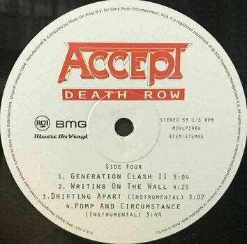 Vinyl Record Accept - Death Row (2 LP) - 5