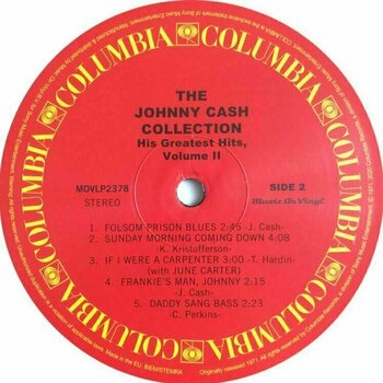 Vinyl Record Johnny Cash - His Greatest Hits Vol II (LP) - 3
