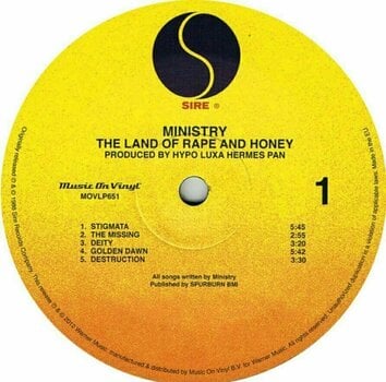Hanglemez Ministry - Land of Rape and Honey (LP) - 2