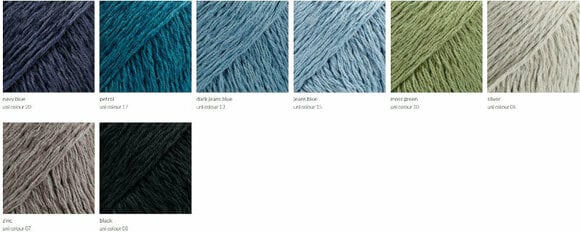 Knitting Yarn Drops Belle Uni Colour 13 Dark Jeans Blue - 5