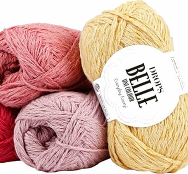 Fire de tricotat Drops Belle Uni Colour 23 Mint Cream - 2