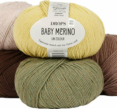 Knitting Yarn Drops Baby Merino Uni Colour 14 Purple Knitting Yarn - 3