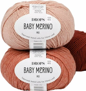 Fire de tricotat Drops Baby Merino Uni Colour 16 Red - 2