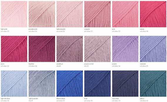 Knitting Yarn Drops Baby Merino Uni Colour 54 Powder Pink Knitting Yarn - 5