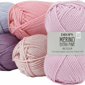 Knitting Yarn Drops Merino Extra Fine Uni Colour 48 Bordeaux - 3