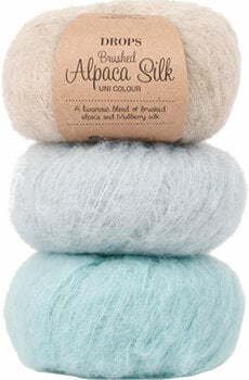 Fil à tricoter Drops Brushed Alpaca Silk 13 Denim Blue - 2