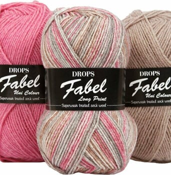 Knitting Yarn Drops Fabel Uni Colour 101 Beige - 3