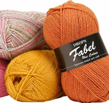 Fil à tricoter Drops Fabel Uni Colour 111 Mustard Fil à tricoter - 2