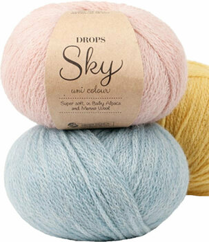 Fil à tricoter Drops Sky Mix 02 Pearl Grey - 2