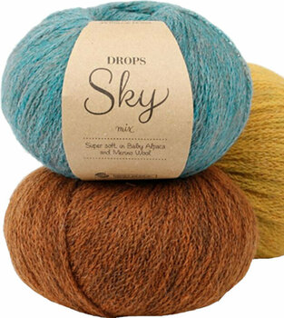 Knitting Yarn Drops Sky Uni Colour 20 Dark Ivy - 3
