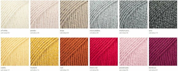 Knitting Yarn Drops Cotton Merino 05 Powder Pink - 4