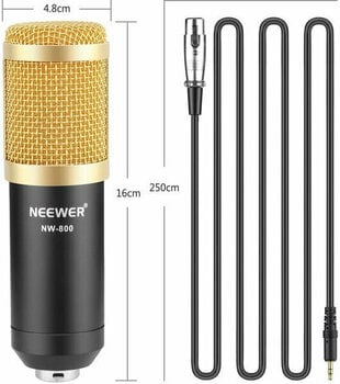 Kondenzátorový štúdiový mikrofón Neewer NW-800 Kondenzátorový štúdiový mikrofón - 3