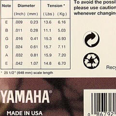 Cuerdas para guitarra eléctrica Yamaha EN09 Cuerdas para guitarra eléctrica - 1