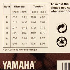 Struny do gitary elektrycznej Yamaha EN 10 Struny do gitary elektrycznej - 1