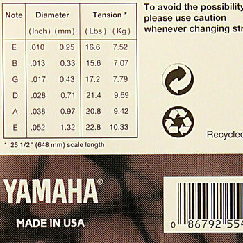 Cordes pour guitares électriques Yamaha EN 10 HB - 2