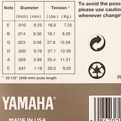 Struny pro akustickou kytaru Yamaha FP 10 Struny pro akustickou kytaru - 1
