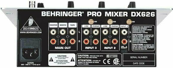 DJ миксер Behringer DX626 DJ миксер - 4