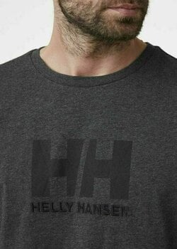 Camisa Helly Hansen Men's HH Logo Camisa Ebony Melange M - 3