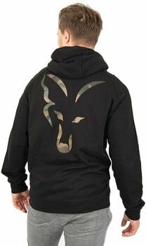 Sweatshirt Fox Sweatshirt Lightweight Zip Hoody Black/Camo Print L - 2