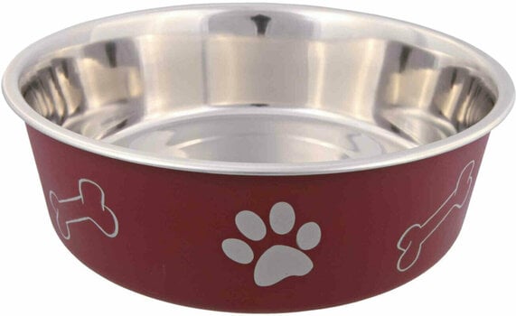 Bowl for Dog Trixie Stainless Steel Paw & Bone 2,2l/23cm - 2