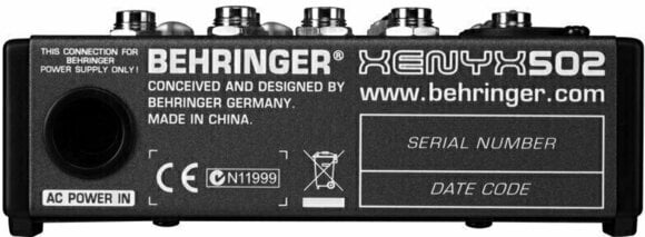 Analoog mengpaneel Behringer XENYX 502 - 2