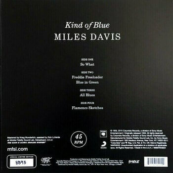Hanglemez Miles Davis - Kind Of Blue (Reissue) (180g) (2 LP) - 6