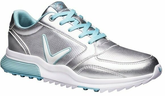 Chaussures de golf pour femmes Callaway Aurora Silver/Light Blue 40 - 4