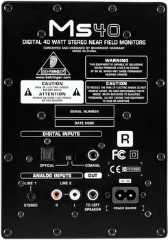2-Way Active Studio Monitor Behringer MS 40 DIGITAL MONITOR SPEAKERS - 2