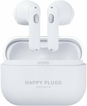 True trådlös in-ear Happy Plugs Hope White - 3