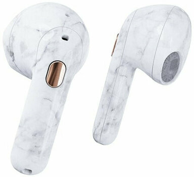 Intra-auriculares true wireless Happy Plugs Hope White Marble - 2