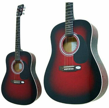 Guitare acoustique SX MD160 Red Sunburst - 3