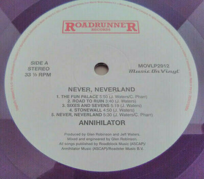 Vinyylilevy Annihilator - Never Neverland (Coloured Vinyl) (LP) - 2